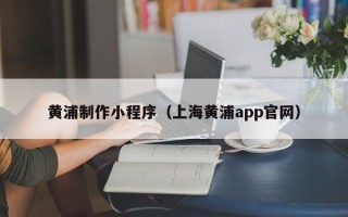 抚州黄浦制作小程序（上海黄浦app官网）